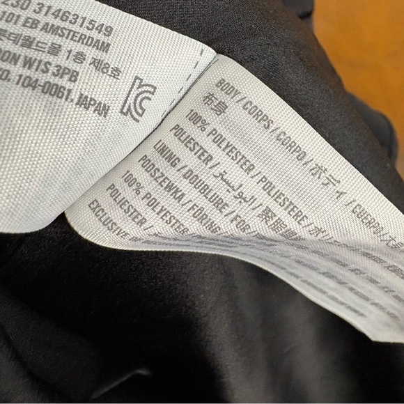 Abercrombie & Fitch Black Satin Plunge Pleated Babydoll Mini Dress Formal Small - Picture 13 of 14